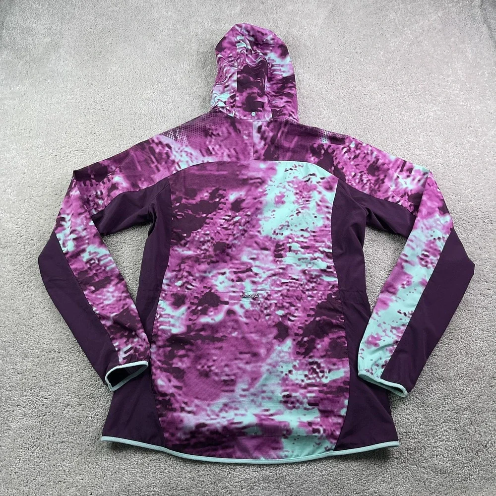 Nike Jacket Womens Medium Purple Printed Trail Kiger Lightweight Running Ripstop